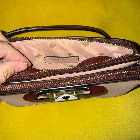 Kate Spade Floral Pup Double Zip Small Crossbody - Picture 4 of 6
